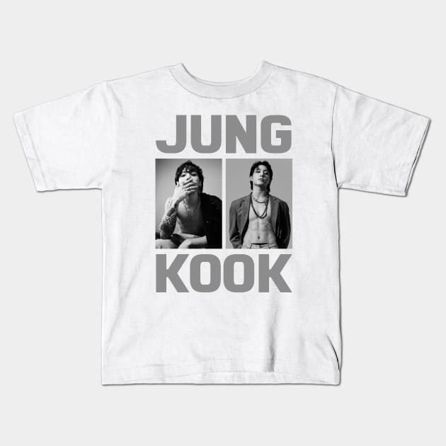 Jungkook Golden BTS Jung Kook Kids T-Shirt by WacalacaW